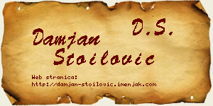 Damjan Stoilović vizit kartica